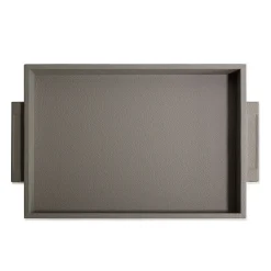 Ben Medium Luna Gray Leather Tray