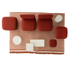 Bernard Orange Large Ottoman