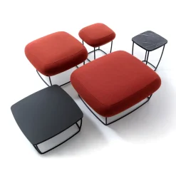 Bernard Orange Large Ottoman