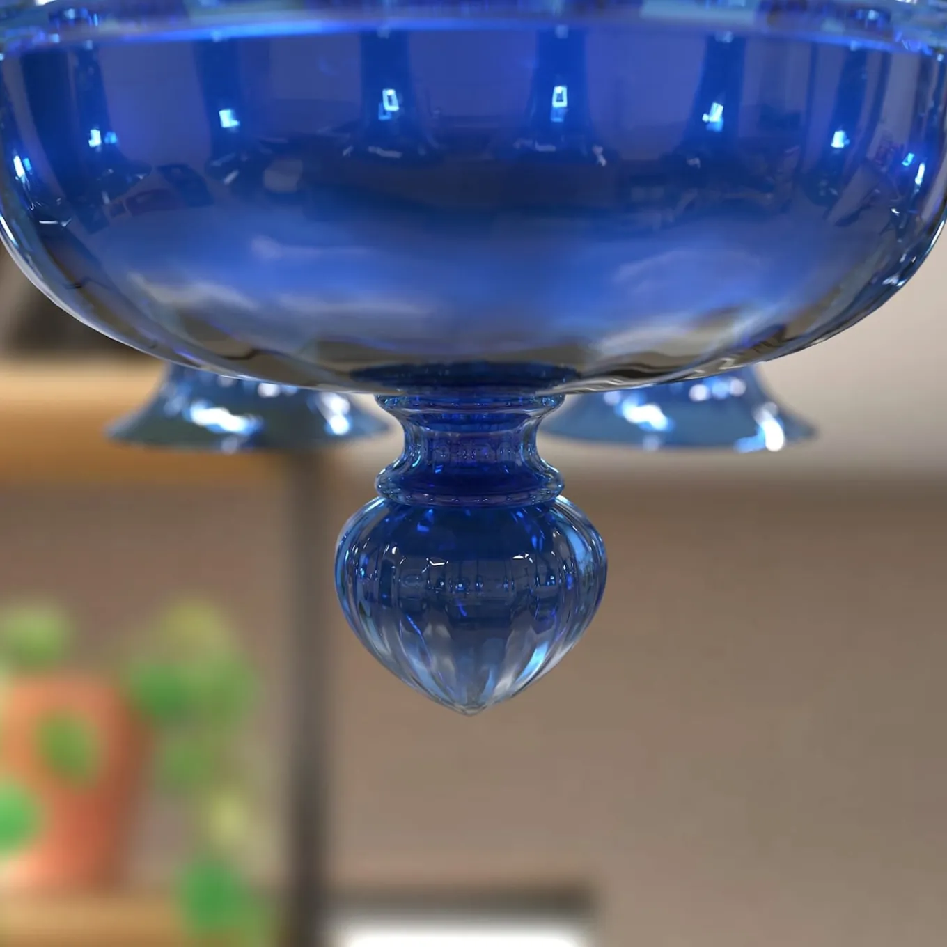 BERNINI 12-light Blue Murano Glass Chandelier