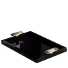 Berro Rectangular Glossy Black Tray