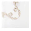 Berry White Embroidered Linen Tablecloth