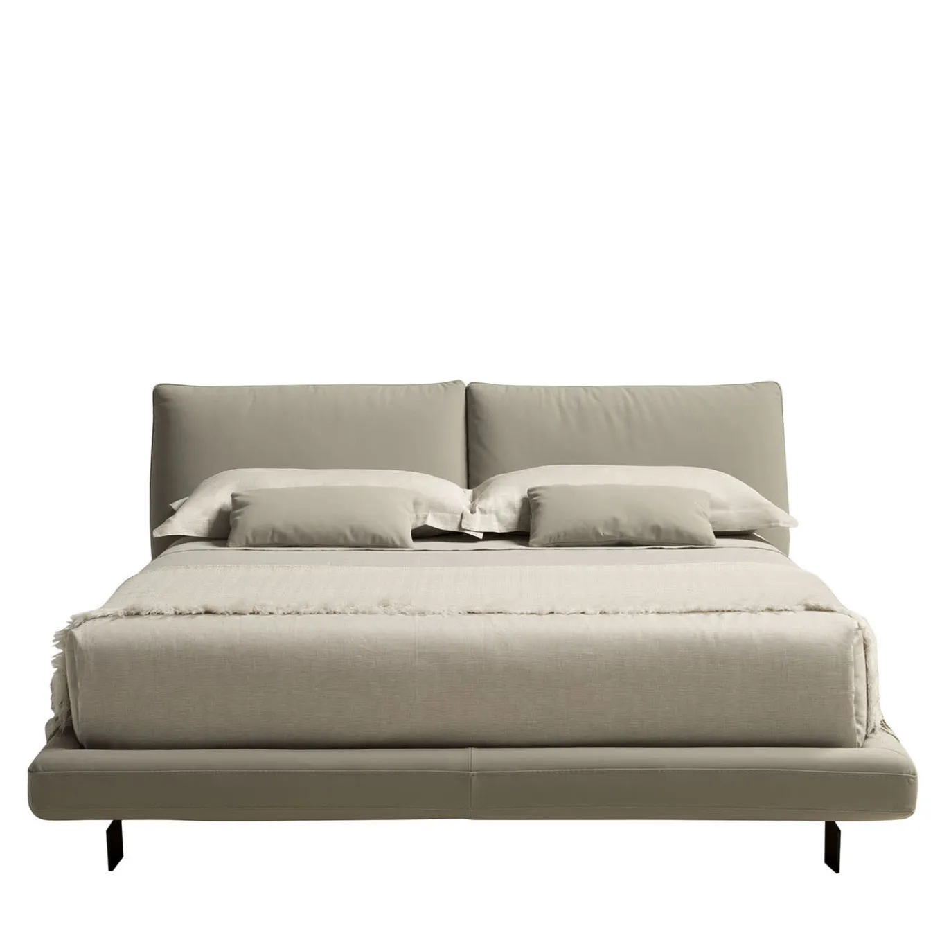 Beverly Beige Leather Bed
