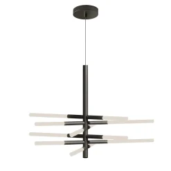 Bianca Double Suspension Matt Black Chandelier