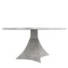 Bianca Round Travertine Table