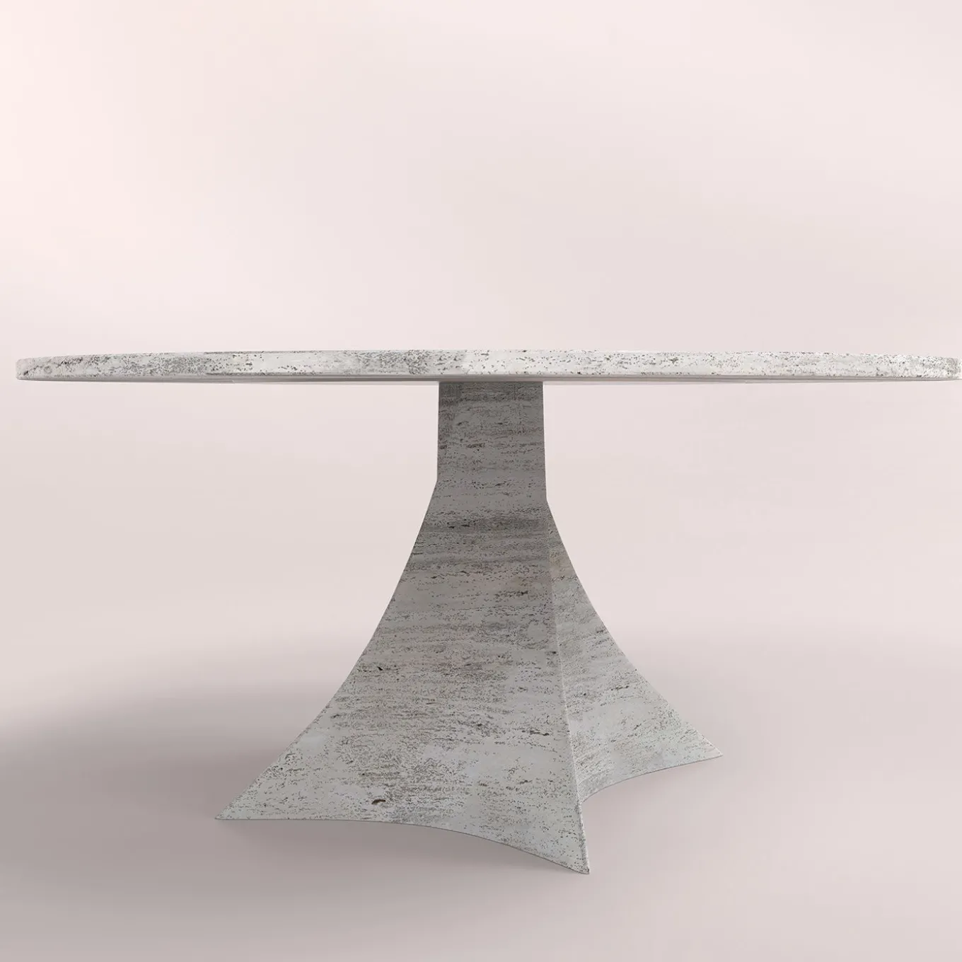 Bianca Round Travertine Table