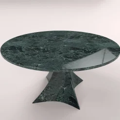 Bianca Round Verde Alpi Table