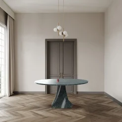 Bianca Round Verde Alpi Table