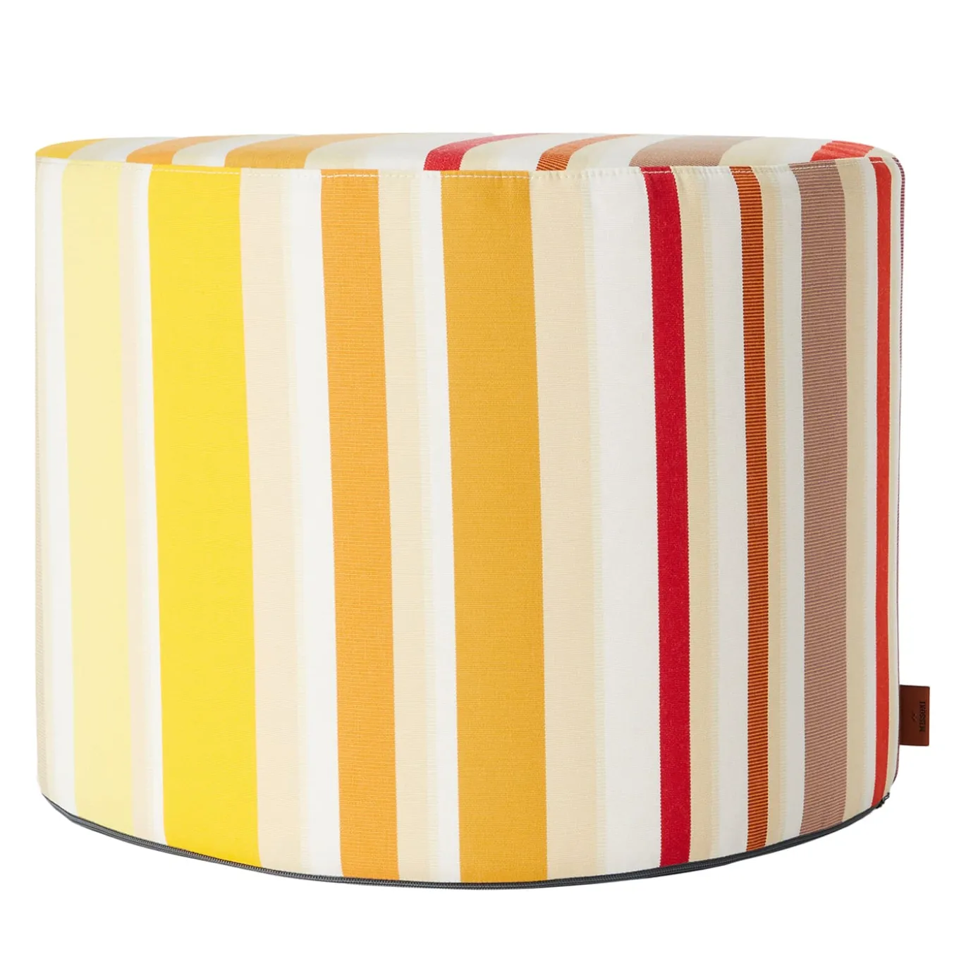 Biarritz Cylinder Multicolor Outdoor Pouf