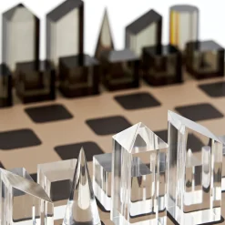 Bicolor Chess Board with Acrylic Glass Components