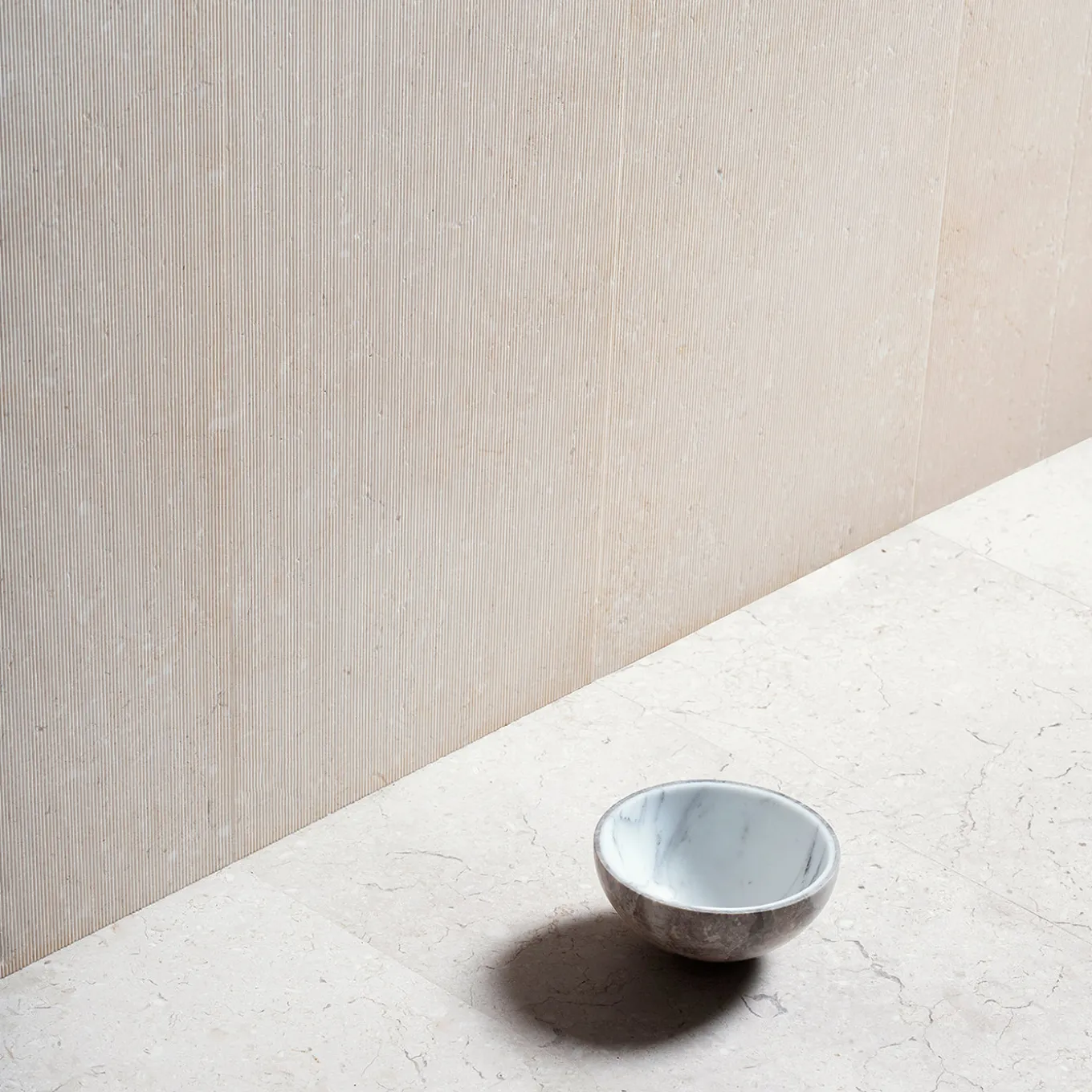 Bicolore Round Marble Bowl