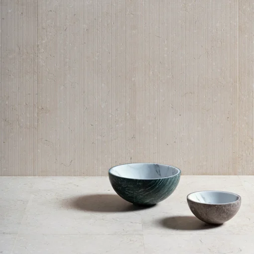 Bicolore Round Marble Bowl