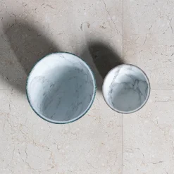 Bicolore Round Marble Bowl