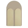 Bifora Beige Lecce Limestone & Brushed Brass Wall Lamp by Apospersano