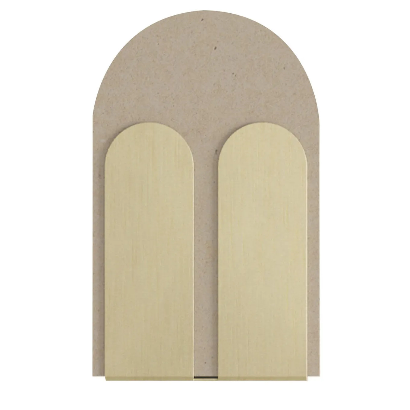 Bifora Beige Lecce Limestone & Brushed Brass Wall Lamp by Apospersano