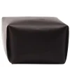 Big Bao Dark Brown Leather Ottoman by Viola Tonucci