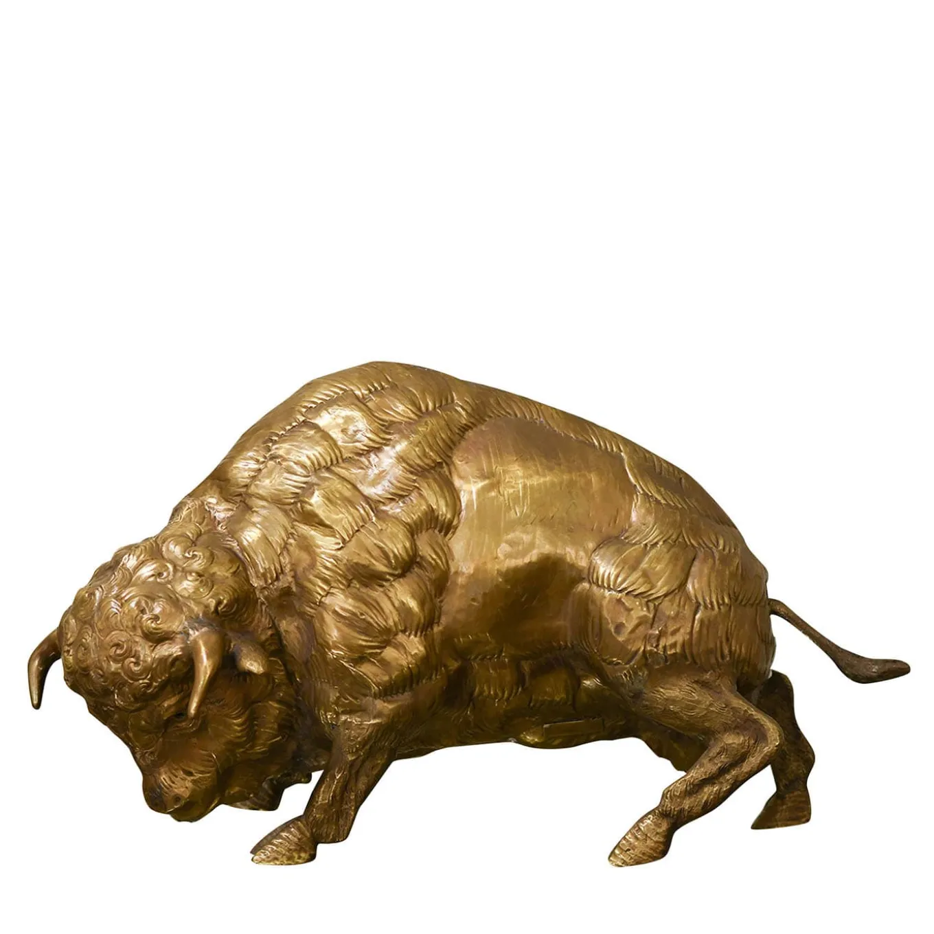 Big Bison Brass Sculpture