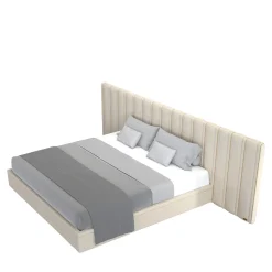 Big Flare Bed with Velvet Headboard