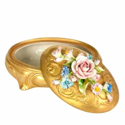 BIG OVAL JEWEL BOX - GOLD