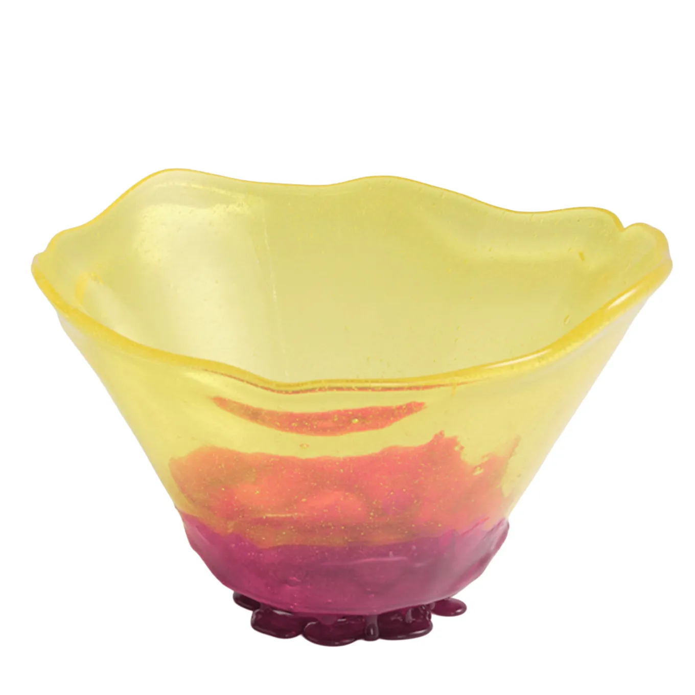 Big Surprise 2 Small Yellow & Pink Resin Vase by Gaetano Pesce