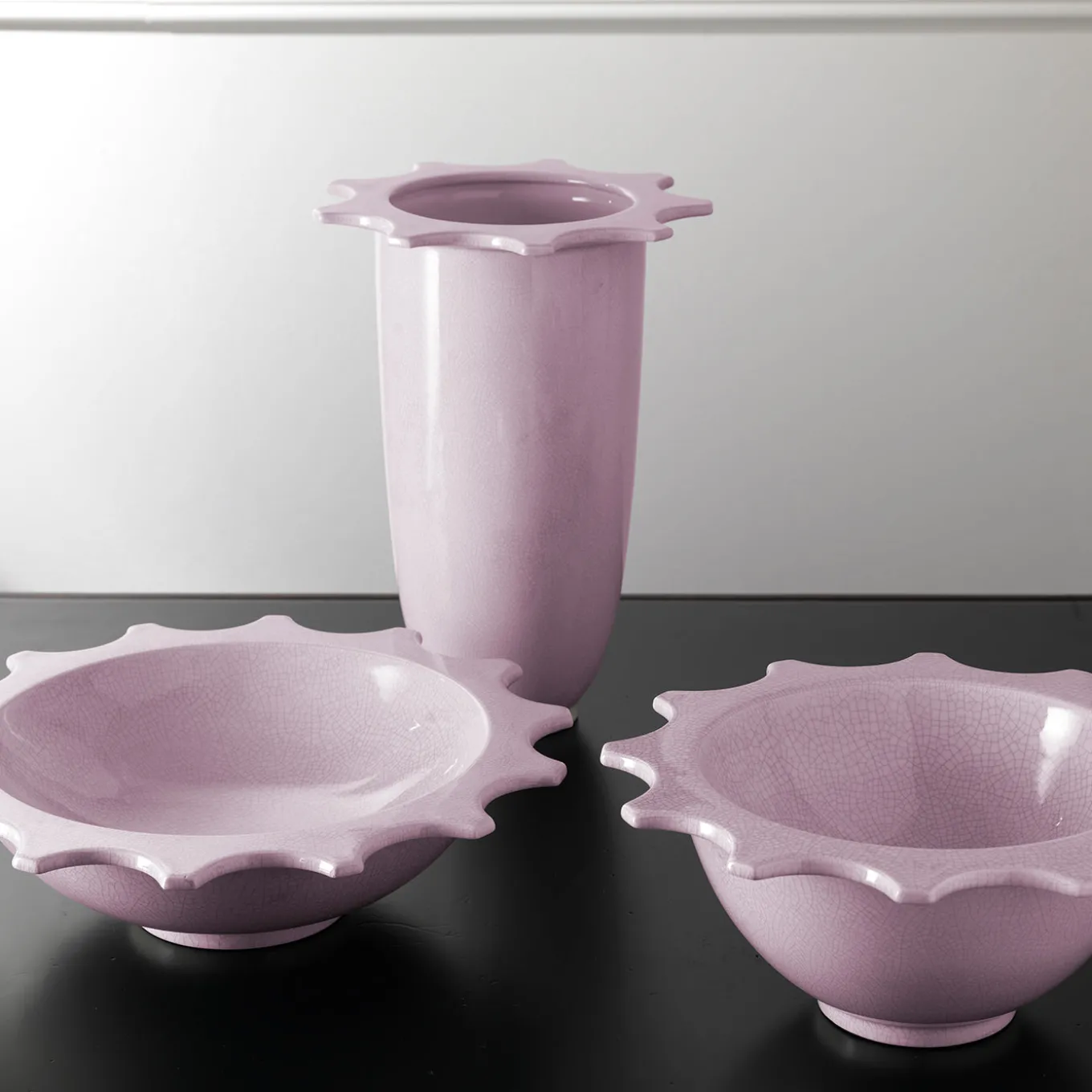 Bike Low Pink Ceramic Bowl