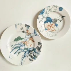 Bird Song Set of 2 Polychrome Bread Plates #1