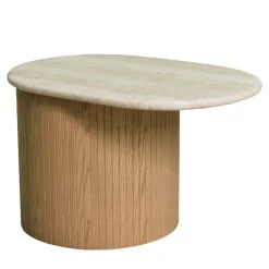Bitta Side Table with Travertine Marble Top #2 by Libero Rutilo