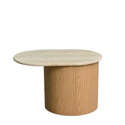 Bitta Side Table with Travertine Marble Top #2 by Libero Rutilo