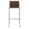Bizzy Brown Woven Bar Stool