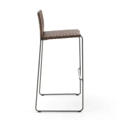 Bizzy Brown Woven Bar Stool