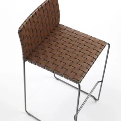Bizzy Brown Woven Bar Stool