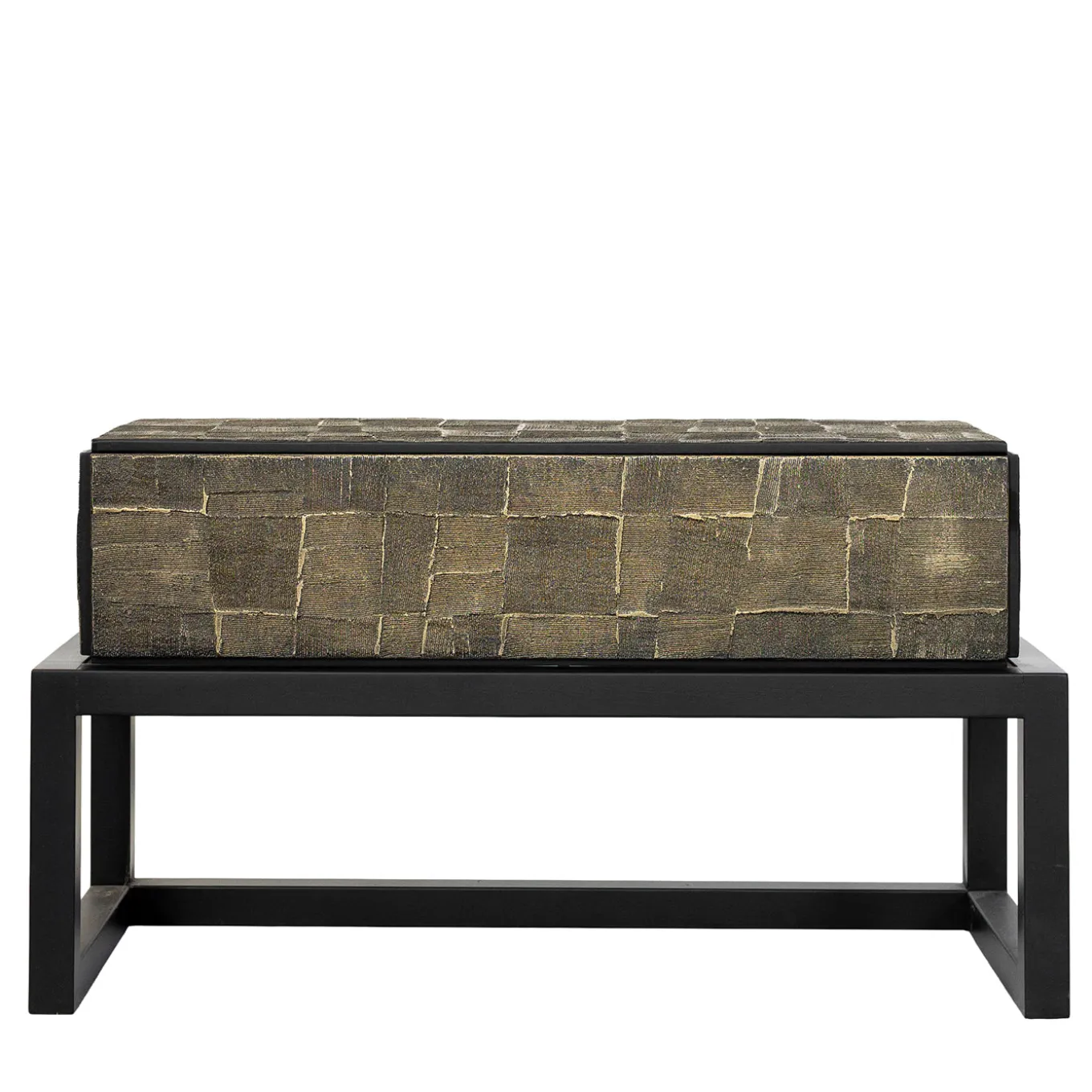 Black & Gold Wood Nightstand