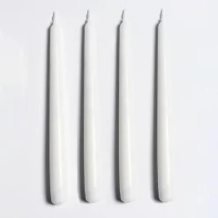 Black & White Ceramic Candlestick with 4 Scented Candles