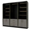 Black and Brown Bookcase with Eucalyptus Doors from Studio Privè Collection