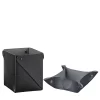 Black and grey leather Paper block holder and miu box set
