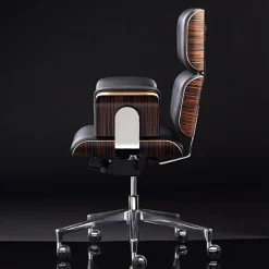 Black Armadillo/2 Swivel Armchair by Rainer Bachschmid