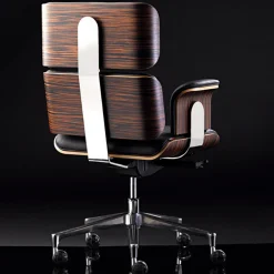 Black Armadillo/2 Swivel Armchair by Rainer Bachschmid