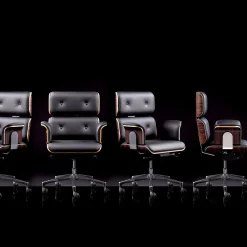 Black Armadillo/2 Swivel Armchair by Rainer Bachschmid