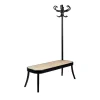 Black Coat Rack Bench by Front