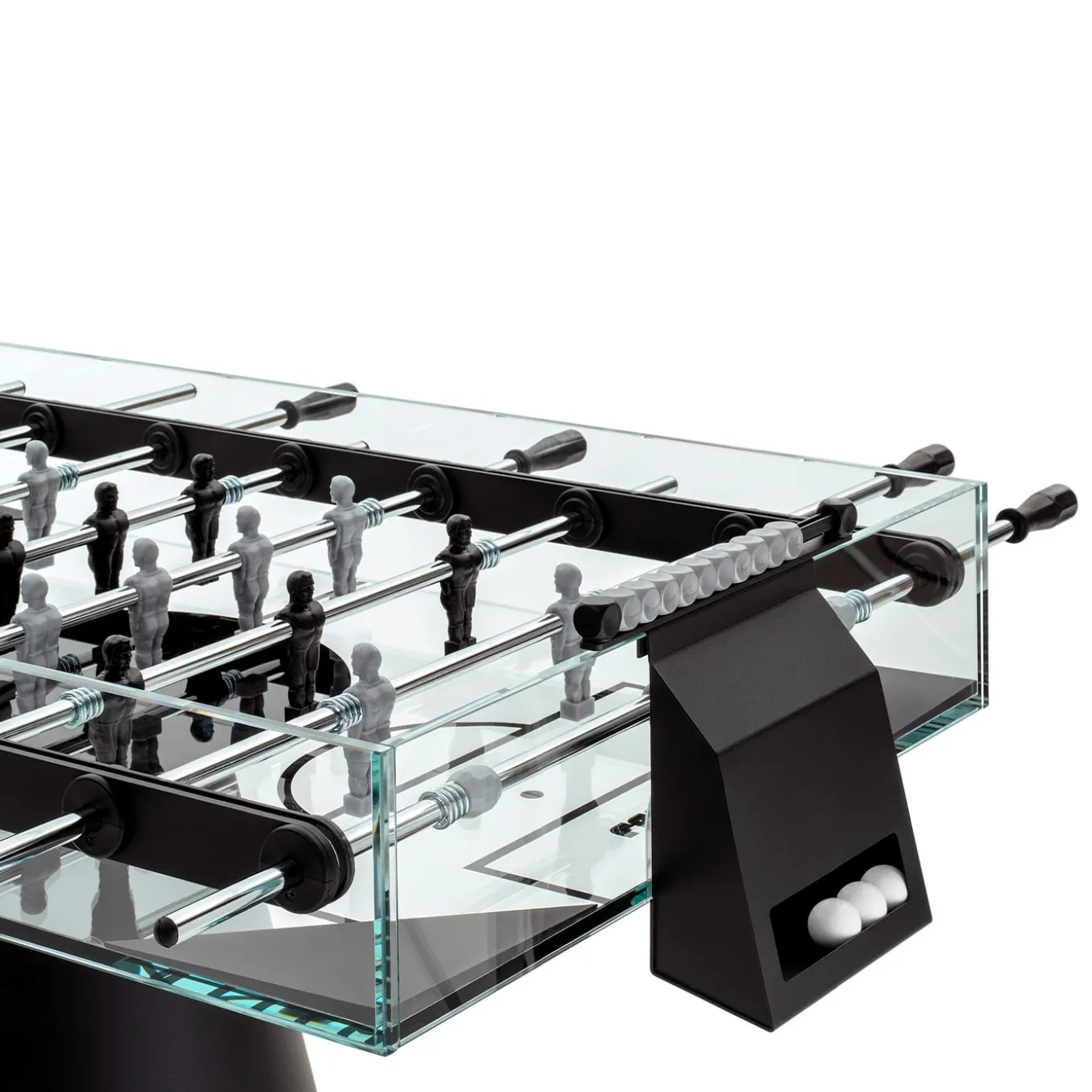 Black Foosball Table Ghost by Basaglia + Rota Nodari