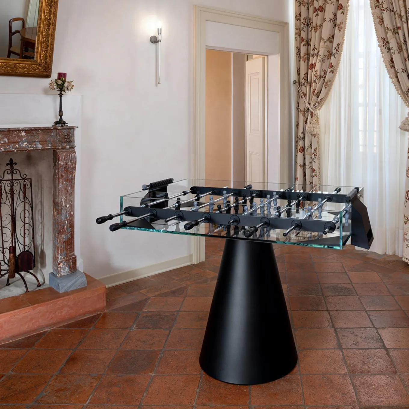 Black Foosball Table Ghost by Basaglia + Rota Nodari