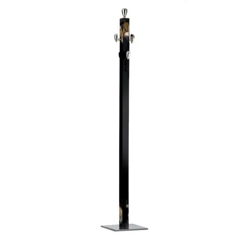 Black Lacquered Wood Coat Stand