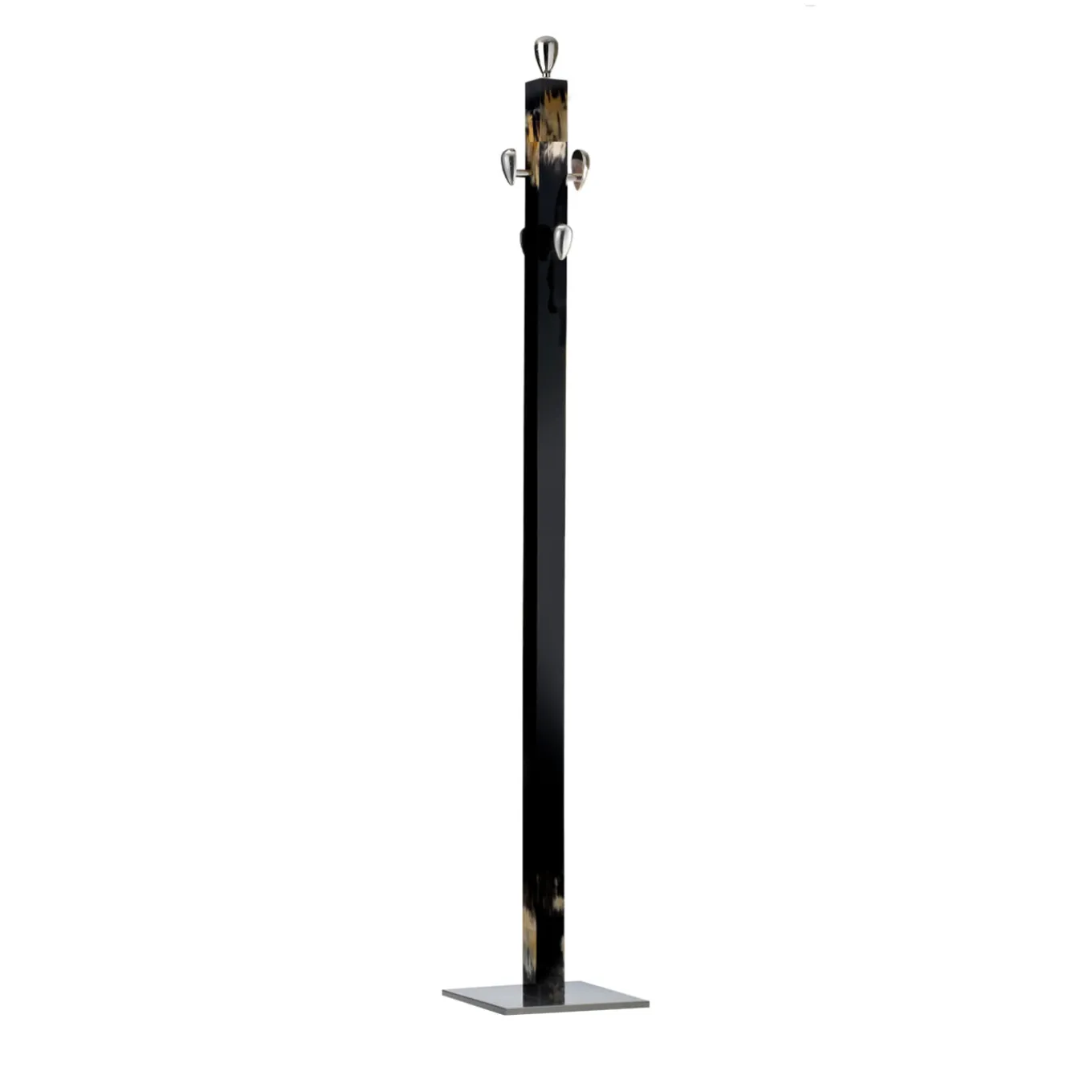 Black Lacquered Wood Coat Stand