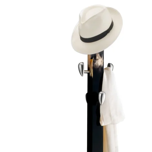 Black Lacquered Wood Coat Stand