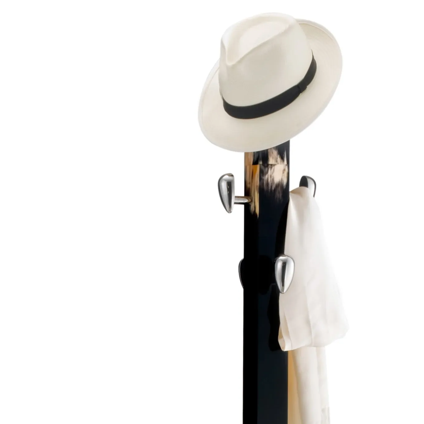 Black Lacquered Wood Coat Stand