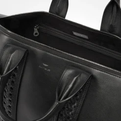 Black Leather Duffle Bag