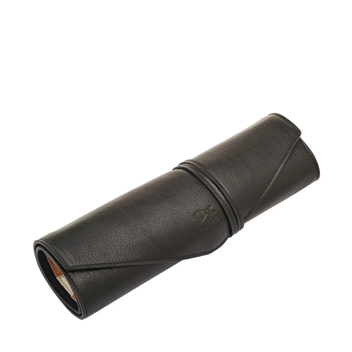 Black Leather Travel Backgammon Set