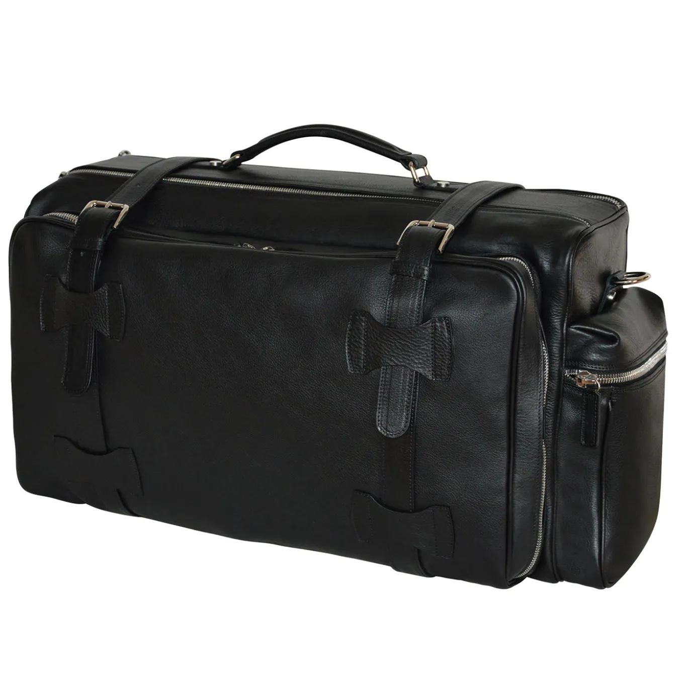 Black Leather Weekender Jones