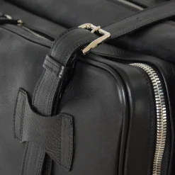 Black Leather Weekender Jones