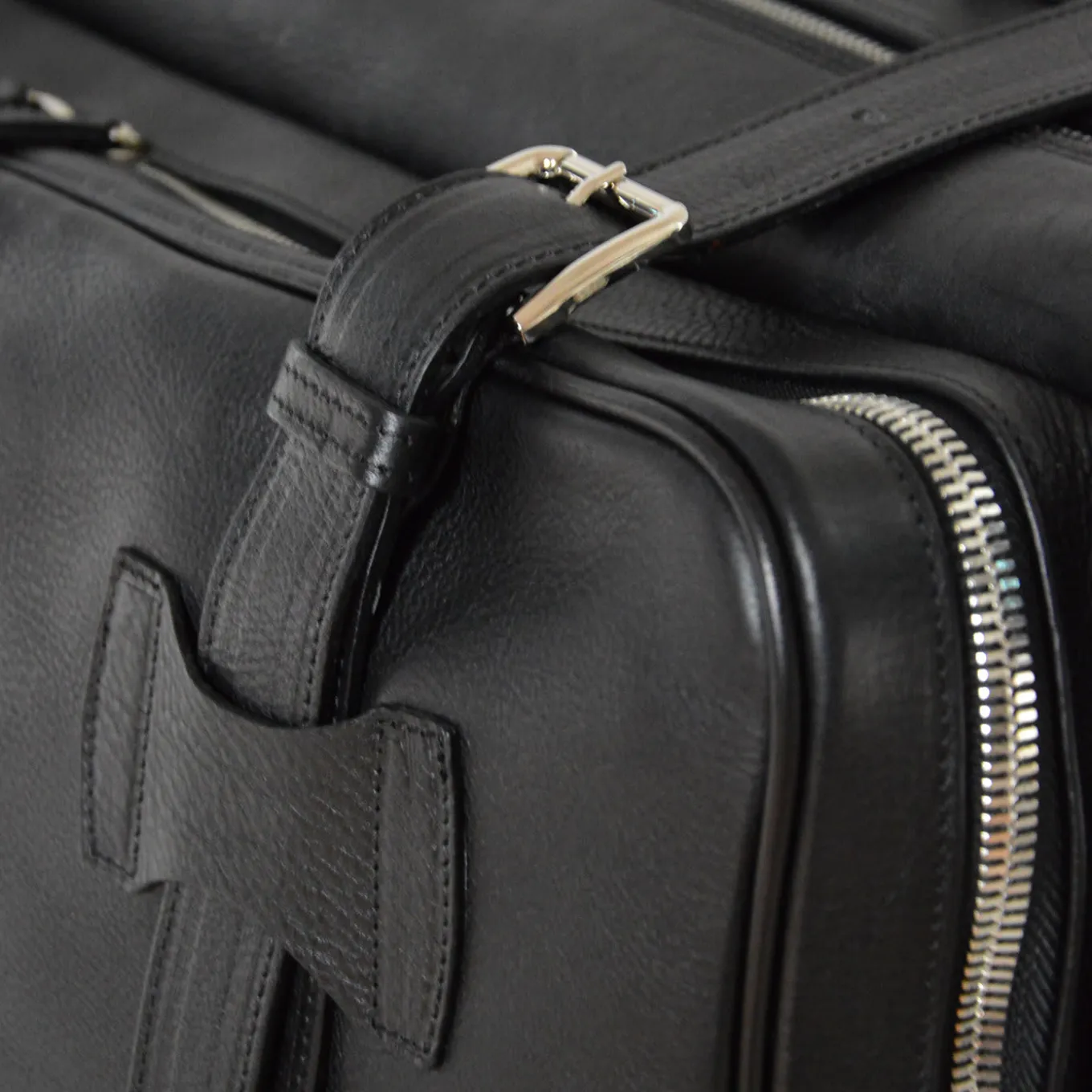 Black Leather Weekender Jones